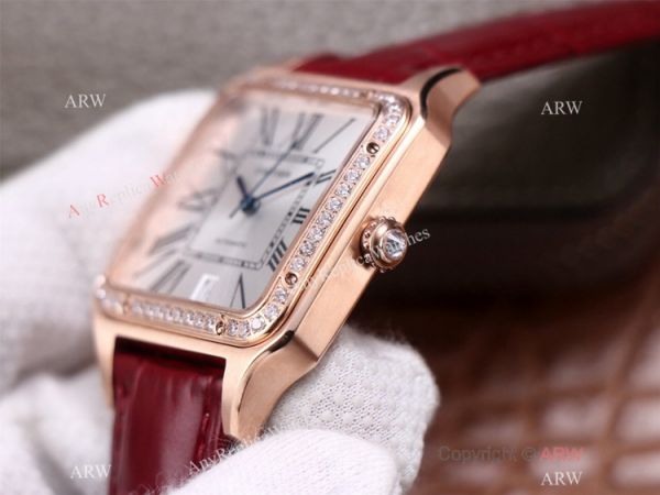 AAA Replica Cartier Santos-Dumont Swiss 9015 Couple Watch Diamond Bezel AAA Replica Cartier Santos-Dumont Swiss 9015 Couple Watch Diamond Bezel