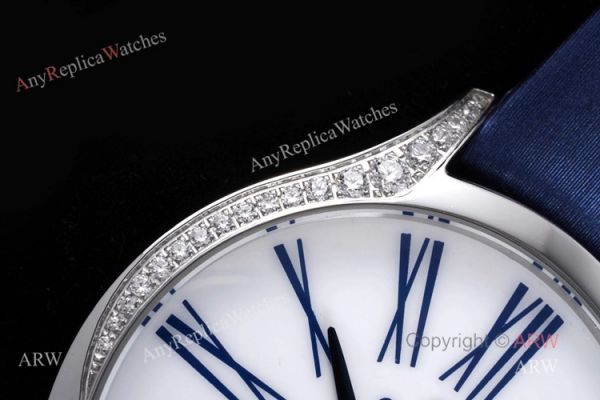 Best Omega De Ville Tr?Sor Ladies Her Time Fake Watch With Blue Fabric Strap Omega 4061 Quartz Movement Best Omega De Ville Tr?Sor Ladies Her Time Fake Watch With Blue Fabric Strap Omega 4061 Quartz Movement