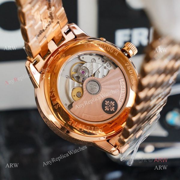 Swiss 9100 Patek Philippe Baguette Diamond Rose Gold Watch Replica 41mm Swiss 9100 Patek Philippe Baguette Diamond Rose Gold Watch Replica 41mm