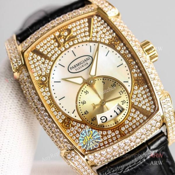 Yellow Gold Parmigiani Fleurier KALPA Diamond Watches Replica For Men Yellow Gold Parmigiani Fleurier KALPA Diamond Watches Replica For Men