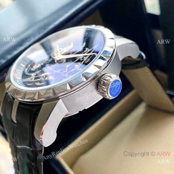 New Replica Roger Dubuis Excalibur 46 Watch Black Hollow Face Men Size New Replica Roger Dubuis Excalibur 46 Watch Black Hollow Face Men Size