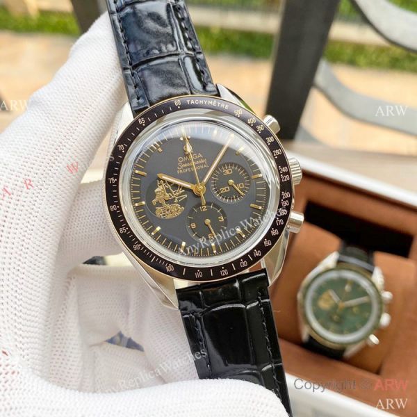 Buy Replica Omega Speedmaster Apollo Eleven Watches Green Dial Moonshine Gold Case Buy Replica Omega Speedmaster Apollo Eleven Watches Green Dial Moonshine Gold Case