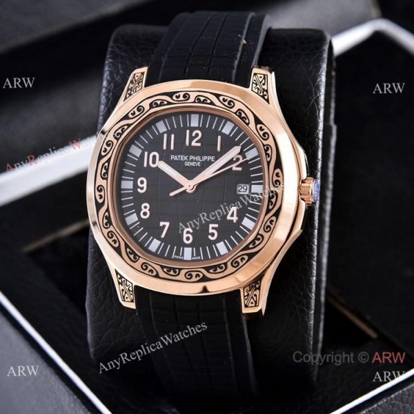 Clone Patek Philippe Aquanaut Rose Gold Engraving Watches Vintage Model Clone Patek Philippe Aquanaut Rose Gold Engraving Watches Vintage Model