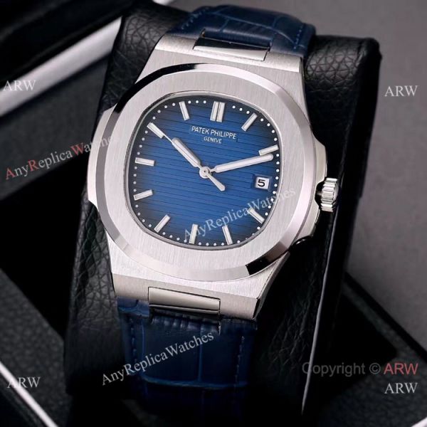 Buy Knockoff Patek Philippe Nautilus Watches SS Gray Dial Leather Strap Buy Knockoff Patek Philippe Nautilus Watches SS Gray Dial Leather Strap