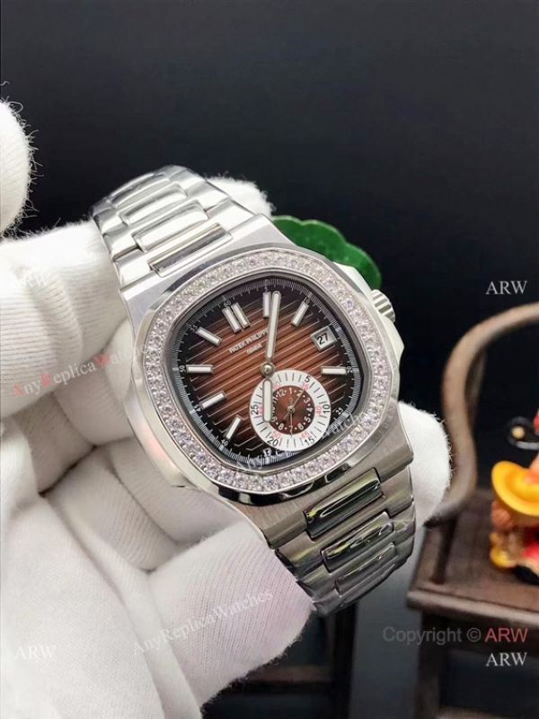 Patek Philippe Nautilus Replica Watch Stainless Steel Diamond Bezel Patek Philippe Nautilus Replica Watch Stainless Steel Diamond Bezel