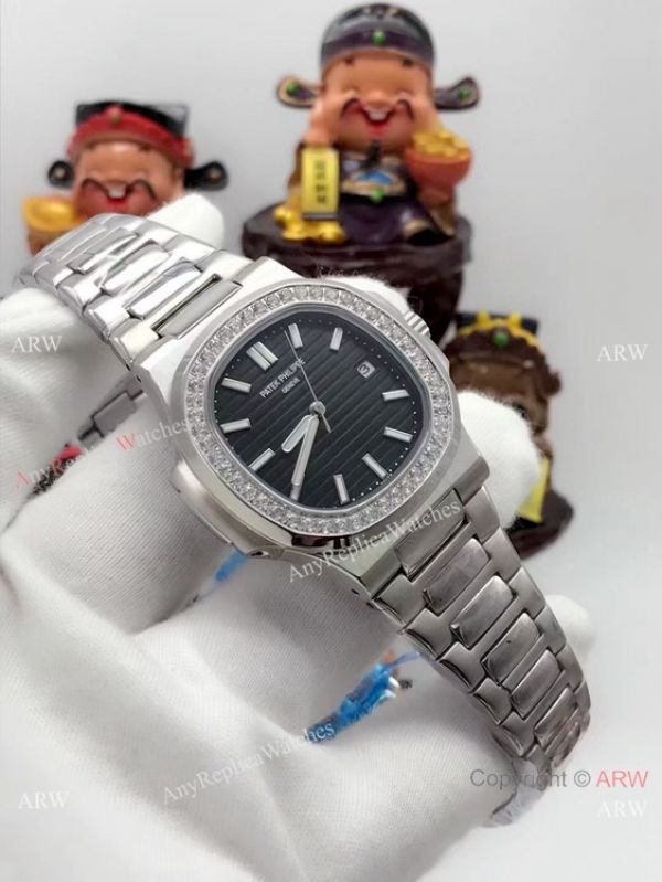 Patek Philippe Nautilus Copy Watch Diamond Bezel Stainless Steel 40mm Patek Philippe Nautilus Copy Watch Diamond Bezel Stainless Steel 40mm