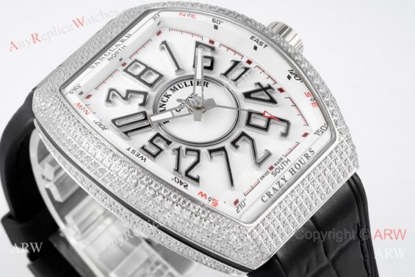 ABF Franck Muller Vanguard V45 Iced Out Diamond Watch with Crazy Hour ABF Franck Muller Vanguard V45 Iced Out Diamond Watch with Crazy Hour