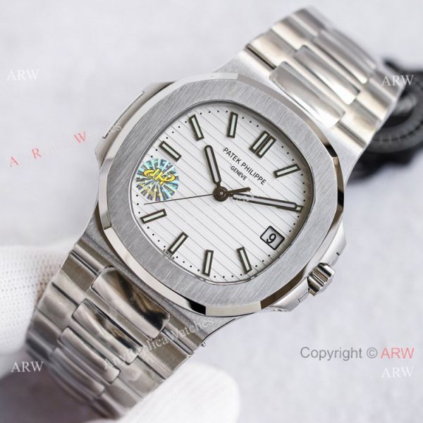 Swiss Grade Patek Philippe Nautilus PPF Factory Cal324 Watch Stainless Steel White Dial Swiss Grade Patek Philippe Nautilus PPF Factory Cal324 Watch Stainless Steel White Dial