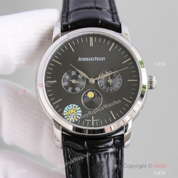 Swiss Copy Audemars Piguet Jules Audemars Silver Dial Watches with Moonpnase Swiss Copy Audemars Piguet Jules Audemars Silver Dial Watches with Moonpnase