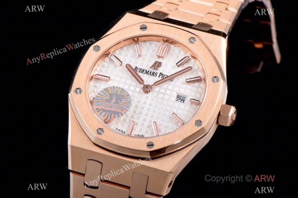JF Audemars Piguet Lady Royal Oak Copy Watch Rose Gold White Dial 33mm JF Audemars Piguet Lady Royal Oak Copy Watch Rose Gold White Dial 33mm