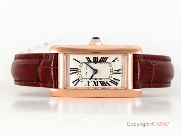 Grade 1A Replica Cartier Tank Americaine Quartz Watch Rose Gold Women Grade 1A Replica Cartier Tank Americaine Quartz Watch Rose Gold Women