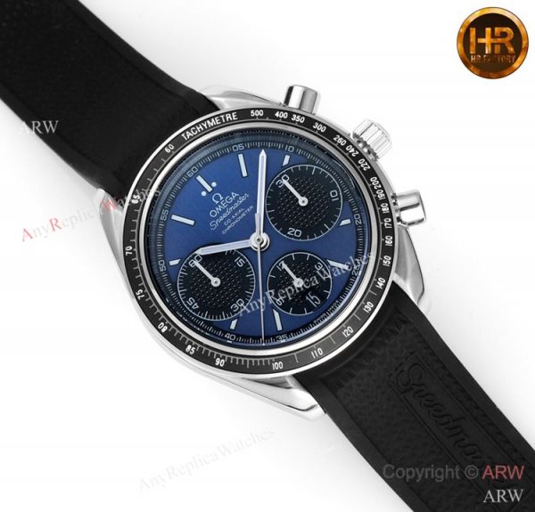 HRF Swiss Replica Omega Speedmaster Racing Chronograph Watch Blue Dial HRF Swiss Replica Omega Speedmaster Racing Chronograph Watch Blue Dial