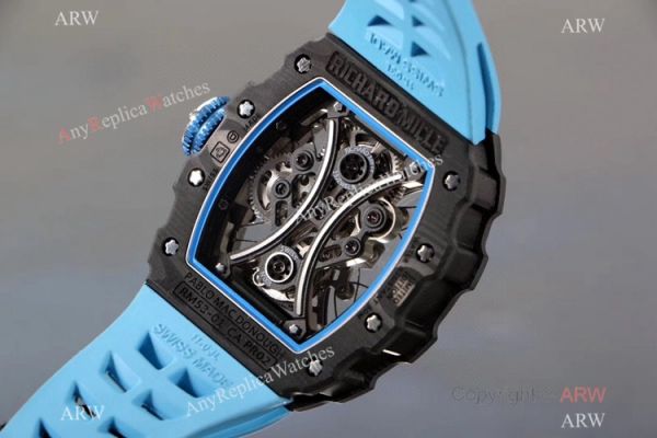 KV Factory 1:1 Best Copy Richard Mille Tourbillon Pablo Mac Donough RM 53-01 Watch Blue Rubber Strap KV Factory 1:1 Best Copy Richard Mille Tourbillon Pablo Mac Donough RM 53-01 Watch Blue Rubber Strap