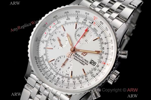 Swiss Grade Breitling Navitimer 1 41mm KOR Factory A7750 Watch Stainless Steel White Dial Swiss Grade Breitling Navitimer 1 41mm KOR Factory A7750 Watch Stainless Steel White Dial
