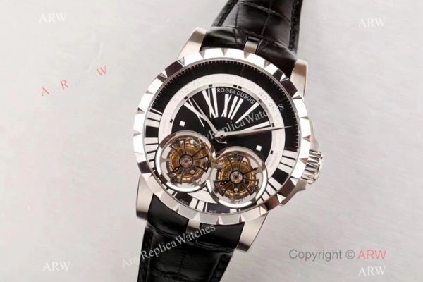 Swiss Super Clone Roger Dubuis RDDBEX0249 Double Flying Tourbillon Watch 47mm Swiss Super Clone Roger Dubuis RDDBEX0249 Double Flying Tourbillon Watch 47mm