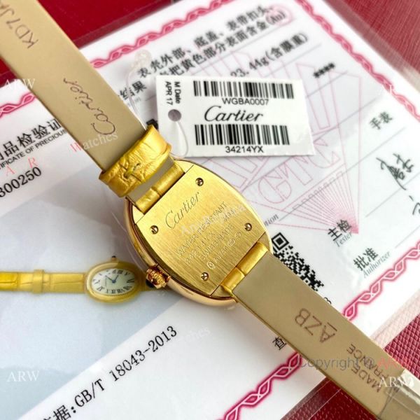 New Copy Cartier Baignoire Sapphire Glass Quartz Watch All Gold Small New Copy Cartier Baignoire Sapphire Glass Quartz Watch All Gold Small