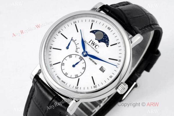 AI Factory Best Replica IWC Portofino Hand Wound 8 Days Moon Phase Watch SS White Dial AI Factory Best Replica IWC Portofino Hand Wound 8 Days Moon Phase Watch SS White Dial