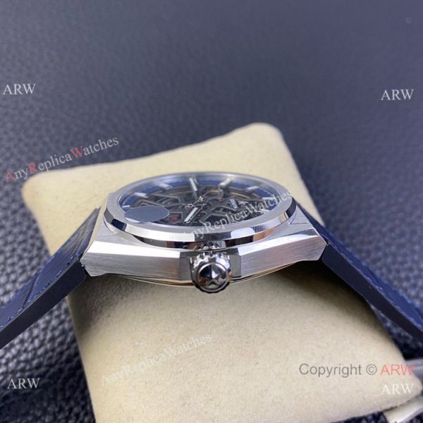 LF Factory Zenith Defy classic Skeleton Watch Blue Gummy Strap LF Factory Zenith Defy classic Skeleton Watch Blue Gummy Strap