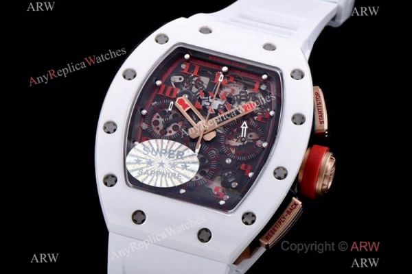 KV Factory Richard Mille RM 011 White Demon Flyback Chronograph Watch Ceramic Case KV Factory Richard Mille RM 011 White Demon Flyback Chronograph Watch Ceramic Case