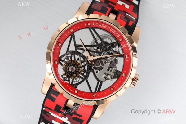 2021 New! BBR Factory 1:1 Copy Roger Dubuis Excalibur Skeleton Flying Tourbillon Watch Rose Gold Skeleton Dial 2021 New! BBR Factory 1:1 Copy Roger Dubuis Excalibur Skeleton Flying Tourbillon Watch Rose Gold Skeleton Dial
