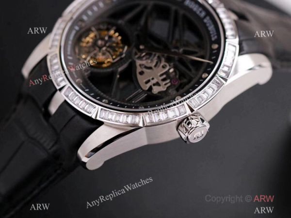 Super Clone Roger Dubuis Excalibur Skeleton Swiss Tourbillon JBF V3 Version Watch with Diamonds Super Clone Roger Dubuis Excalibur Skeleton Swiss Tourbillon JBF V3 Version Watch with Diamonds