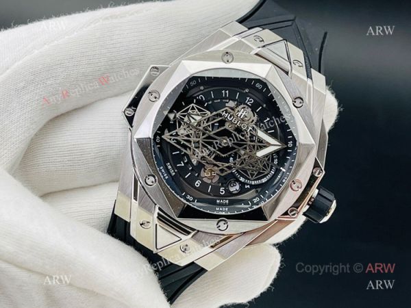 High Quality Replica Hublot Sang Bleu Black Watch 45mm eta7750 Automatic Movement High Quality Replica Hublot Sang Bleu Black Watch 45mm eta7750 Automatic Movement