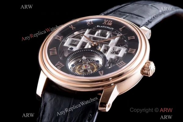 Super Clone Blancpain Fantasy Tourbillon Skeleton Rose Gold Watch 43mm Super Clone Blancpain Fantasy Tourbillon Skeleton Rose Gold Watch 43mm