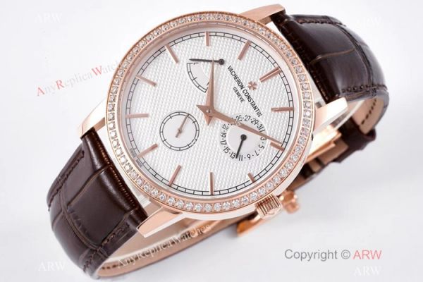 AI Factory Swiss Vacheron Constantin Geneve Traditionnelle Watch Rose Gold Diamond Bezel AI Factory Swiss Vacheron Constantin Geneve Traditionnelle Watch Rose Gold Diamond Bezel