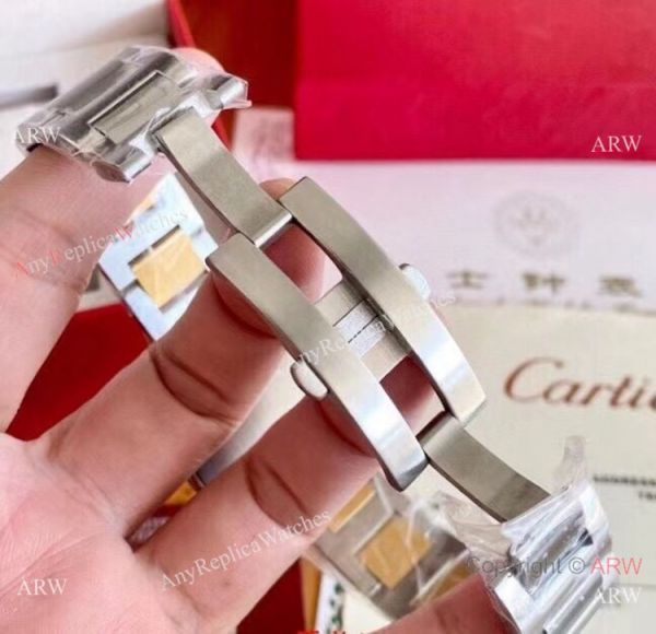 Copy Cartier Ballon Bleu Couple Watches Two Tone Diamond Automatic Movement Copy Cartier Ballon Bleu Couple Watches Two Tone Diamond Automatic Movement