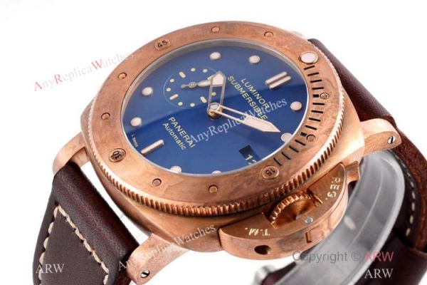 ZF Factory Panerai Luminor Pam00671 Watch Bronze Case Blue Dial ZF Factory Panerai Luminor Pam00671 Watch Bronze Case Blue Dial