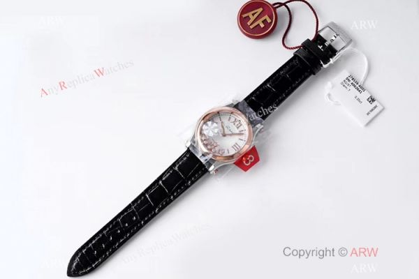 AF Factory 1:1 Replica Chopard Happy Sport Watch Rose Gold Bezel 36mm Size AF Factory 1:1 Replica Chopard Happy Sport Watch Rose Gold Bezel 36mm Size