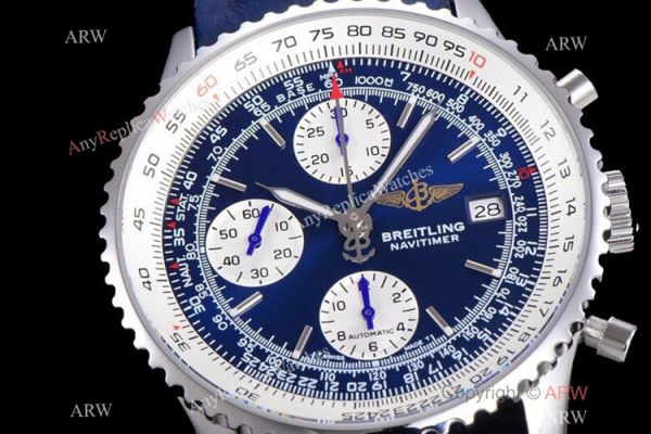 OXF Swiss Replica Breitling Old Navitimer II A13322 Watch Blue Chronograph Dial OXF Swiss Replica Breitling Old Navitimer II A13322 Watch Blue Chronograph Dial