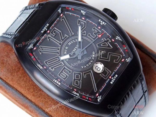 ZF Factory Swiss Replica Franck Muller Vanguard Yachting V45 Watch Solid Black 9015 Movement ZF Factory Swiss Replica Franck Muller Vanguard Yachting V45 Watch Solid Black 9015 Movement