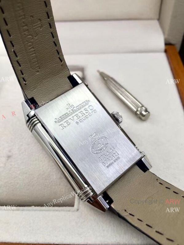 Clone Jaeger LeCoultre Grande Reverso Duo Watch Black Leather Strap Clone Jaeger LeCoultre Grande Reverso Duo Watch Black Leather Strap