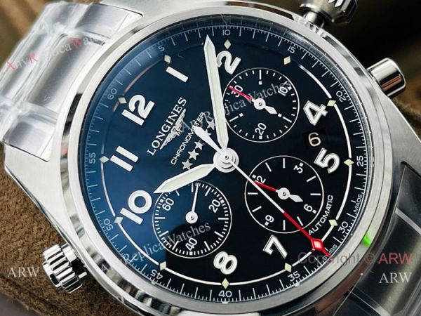 CF Factory Longines Spirit ETA7753 Chronograph Black Dial 40mm Watch CF Factory Longines Spirit ETA7753 Chronograph Black Dial 40mm Watch