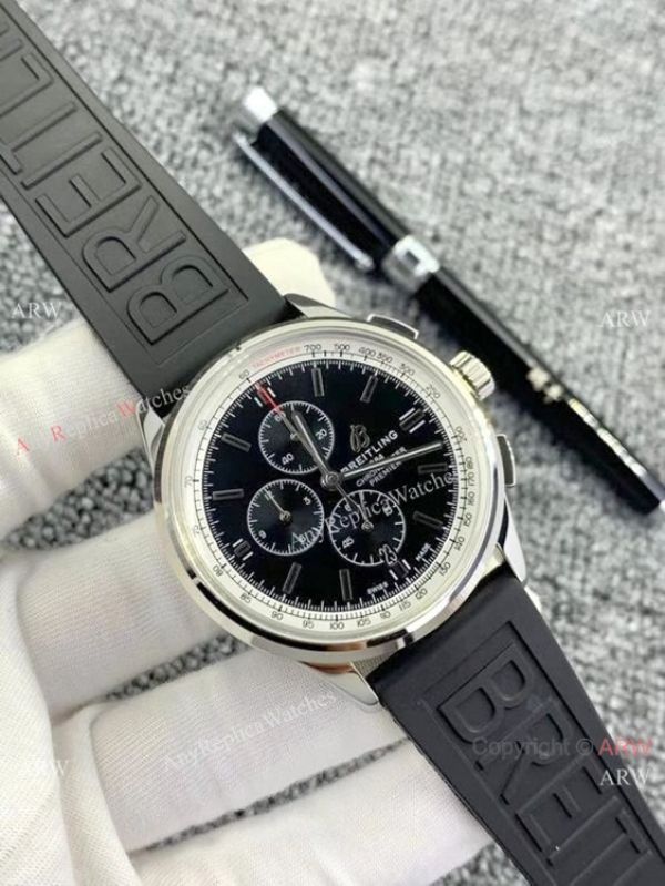 Knockoff Breitling Premier Chronograph Watches Silver Dial Brown Leather Strap Knockoff Breitling Premier Chronograph Watches Silver Dial Brown Leather Strap