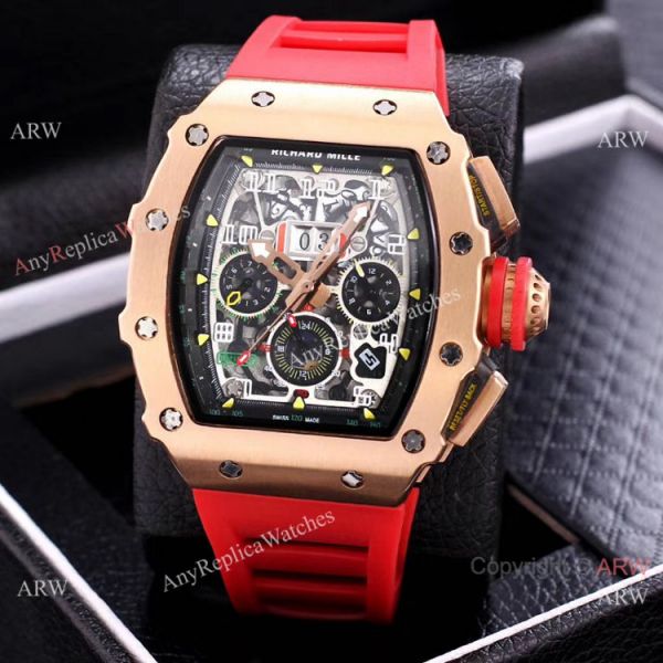 AAA Quality Richard Mille Flyback RM11 Watch Rose Gold and Black Version AAA Quality Richard Mille Flyback RM11 Watch Rose Gold and Black Version