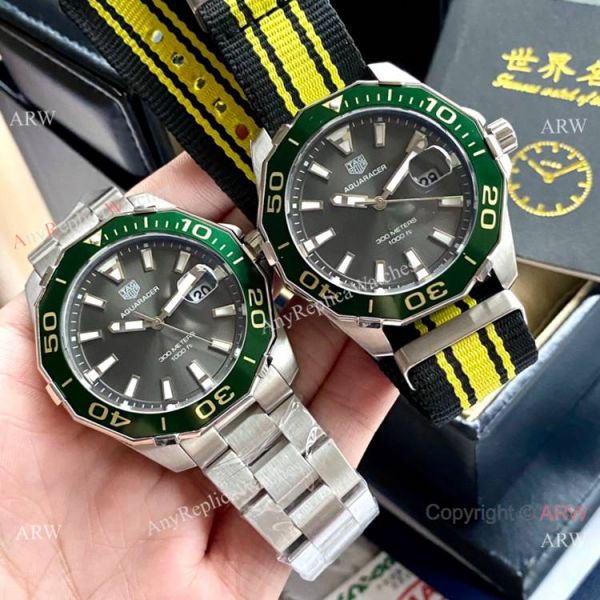 Japan Grade Copy Tag Heuer Aquaracer 300 Quartz Watch Green Bezel Japan Grade Copy Tag Heuer Aquaracer 300 Quartz Watch Green Bezel
