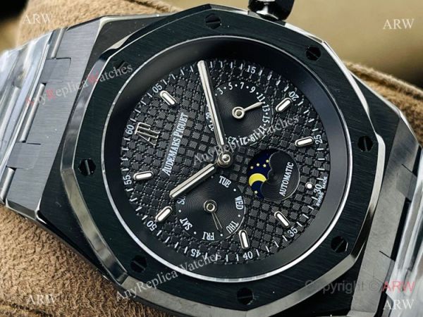 TW factory Audemars Piguet Royal Oak Blacksteel 41mm Watch Annual Calendar Face TW factory Audemars Piguet Royal Oak Blacksteel 41mm Watch Annual Calendar Face