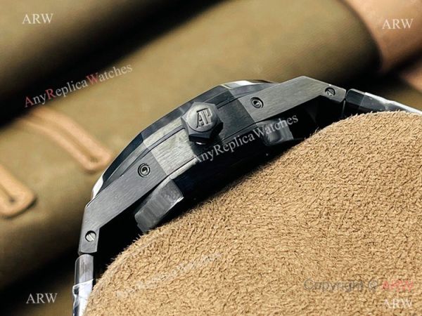 TW factory Swiss Copy Audemars Piguet Royal Oak Blacksteel 41mm Watch Annual Calendar Watch TW factory Swiss Copy Audemars Piguet Royal Oak Blacksteel 41mm Watch Annual Calendar Watch