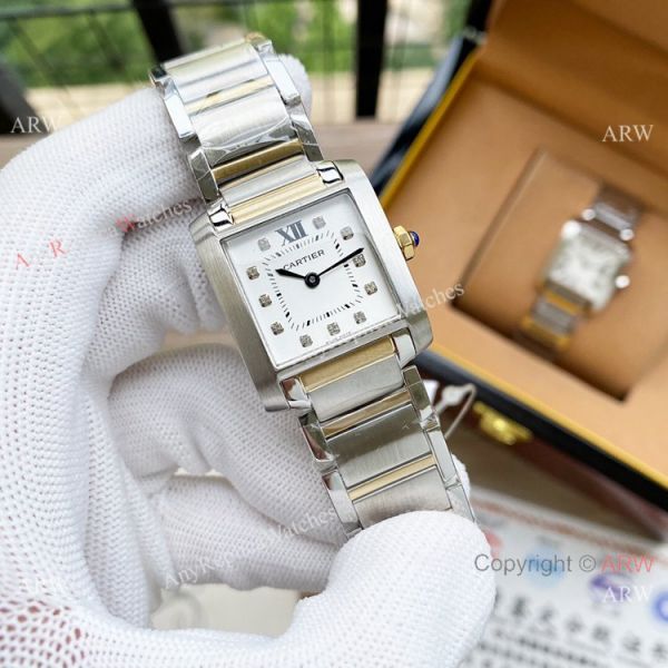 Best Copy Yellow Gold Cartier Ladies Tank Francaise Small Swiss Quartz Watch Best Copy Yellow Gold Cartier Ladies Tank Francaise Small Swiss Quartz Watch