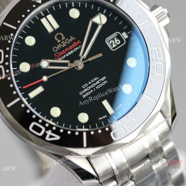 JH Factory Copy Omega Seamaster James Bond Seagull 2824 Watch Black Dial 42mm JH Factory Copy Omega Seamaster James Bond Seagull 2824 Watch Black Dial 42mm