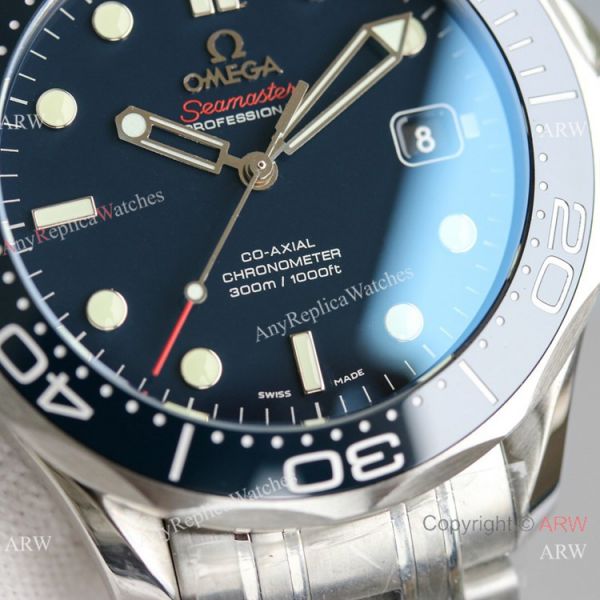 JH Factory Omega Seamaster James Bond Seagull 2824 Watch Replica Dark Blue Dial 42mm JH Factory Omega Seamaster James Bond Seagull 2824 Watch Replica Dark Blue Dial 42mm