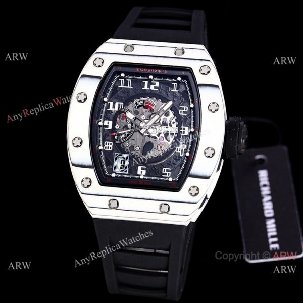 Best Copy Richard Mille RM 030 White Rush Limit Edition Watch Black Rubber Band Best Copy Richard Mille RM 030 White Rush Limit Edition Watch Black Rubber Band