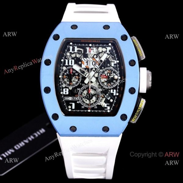 Best Replica Light Blue Richard Mille RM011-FM Baby Blue Last Edition Ceramic Watch For Men Best Replica Light Blue Richard Mille RM011-FM Baby Blue Last Edition Ceramic Watch For Men