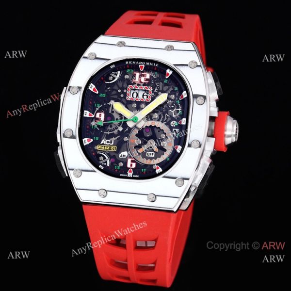 Replica Richard Mille RM 62-01 Tourbillon Watch Yellow Rubber Band Strap Replica Richard Mille RM 62-01 Tourbillon Watch Yellow Rubber Band Strap