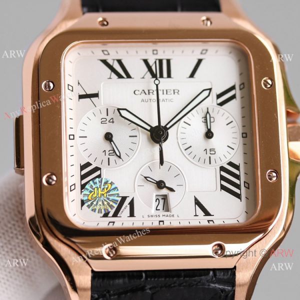 JH Swiss Grade Cartier Santos de Cartier Chronograph Rose Gold Watch 2021 New! JH Swiss Grade Cartier Santos de Cartier Chronograph Rose Gold Watch 2021 New!