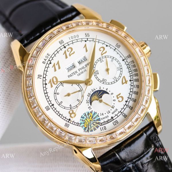 JH Swiss Replica Patek Philippe Perpetual Calendar Chronograph Watch 5270z Diamond Bezel JH Swiss Replica Patek Philippe Perpetual Calendar Chronograph Watch 5270z Diamond Bezel