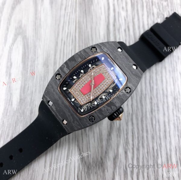 Swiss Quality Richard Mille RM007-1 Women Watch CarbonRose Gold Case Swiss Quality Richard Mille RM007-1 Women Watch CarbonRose Gold Case