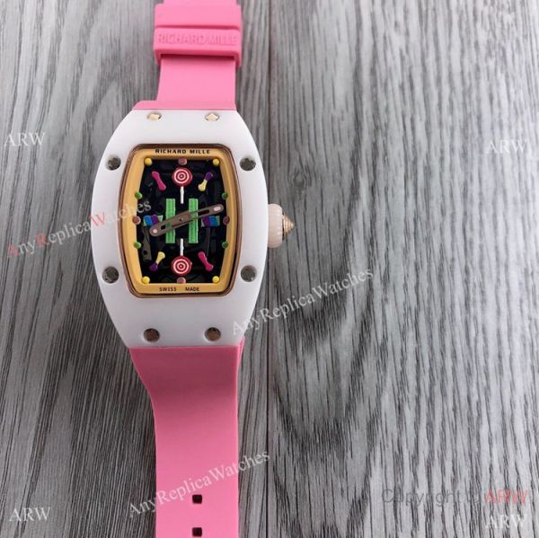 Women Richard Mille BonBon Collection Watches Rm07 Blue Rubber Strap Women Richard Mille BonBon Collection Watches Rm07 Blue Rubber Strap